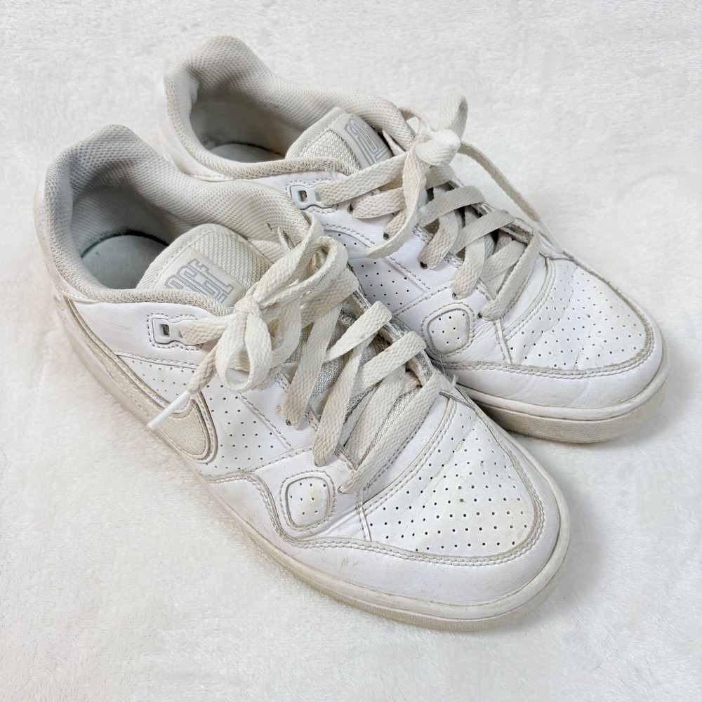 Nike Son of Force Womens Size 8 Low White Leather‎ Sneakers 616302-112
